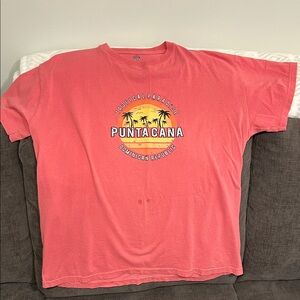 Punta Cana Pink Graphic Men's T-Shirt - Coral